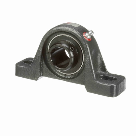Browning Mounted Cast Iron Two Bolt Pillow Block Ball Bearing - 52100 Steel, Blk Oxided Inner - Setscrew Lock VPS-216